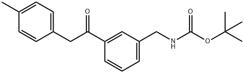 3-(2-(对-甲苯基)乙酰基)苄基氨基甲酸叔丁酯结构式