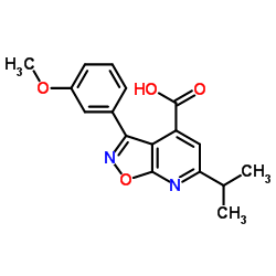 6-Isopropyl-3-(3-methoxyphenyl)[1,2]oxazolo[5,4-b]pyridine-4-carboxylic acid Structure