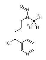 4-(methyl-d3-nitrosamino)-1-(3-pyridyl)-1-butanol structure