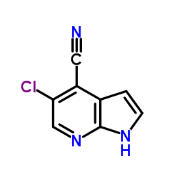 5-chloro-1H-pyrrolo[2,3-b]pyridine-4-carbonitrile Structure