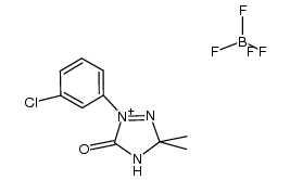 tetrafluoro-l4-borane, 1-(3-chlorophenyl)-3,3-dimethyl-5-oxo-4,5-dihydro-3H-1,2,4-triazol-1-ium salt Structure
