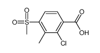 2-氯-3-甲基-4-(甲基磺酰)苯甲酸结构式