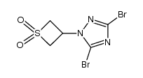 3,5-dibromo-1-(1,1-dioxo-λ6-thietan-3-yl)-1H-1,2,4-triazole Structure