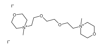 4-methyl-4-[2-[2-[2-(4-methylmorpholin-4-ium-4-yl)ethoxy]ethoxy]ethyl]morpholin-4-ium,diiodide结构式