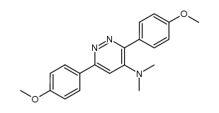 3,6-bis(4-methoxyphenyl)-N,N-dimethylpyridazin-4-amine Structure