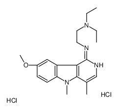 N',N'-diethyl-N-(8-methoxy-4,5-dimethylpyrido[4,3-b]indol-1-yl)ethane-1,2-diamine,dihydrochloride结构式