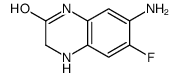 2(1H)-Quinoxalinone,7-amino-6-fluoro-3,4-dihydro-(9CI) structure
