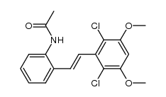 N-{2-[(E)-2-(2,6-dichloro-3,5-dimethoxyphenyl)ethenyl]phenyl}acetamide Structure