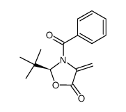 N-benzoyl-2(S)-tert-butyl-4-methylene-1,3-oxazolidin-5-one Structure