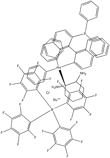 Chloro[(R)-2,2'-bis(diphenylphosphino)-1,1'-binaphthyl][(1R,2R)-cyclohexane-1,2-diamine]ruthenium(II) tetrakis(pentafluorophenyl)borate picture