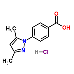 4-(3,5-Dimethyl-1H-pyrazol-1-yl)benzoic acid hydrochloride (1:1)结构式