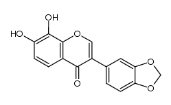 7,8-dihydroxy-3',4'-methylenedioxyisoflavone结构式