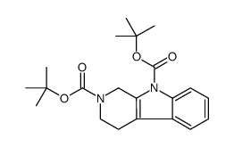 3,4-二氢-1h吡啶并[3,4-b]吲哚-2,9-二-叔丁基3,4-二氢-1H-吡啶并[3,4-b]吲哚-29-二羧酸二叔丁酯结构式