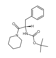(S)-tert-butyl (1-oxo-3-phenyl-1-(piperidin-1-yl)propan-2-yl)carbamate Structure