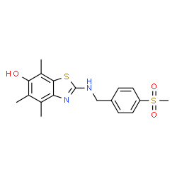 6-Benzothiazolol,4,5,7-trimethyl-2-[[[4-(methylsulfonyl)phenyl]methyl]amino]- structure