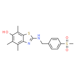 6-Benzothiazolol,4,5,7-trimethyl-2-[[[4-(methylsulfonyl)phenyl]methyl]amino]- Structure