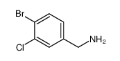 (4-bromo-3-chlorophenyl)methanamine structure