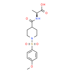 (2S)-2-[[1-(4-methoxyphenyl)sulfonylpiperidine-4-carbonyl]amino]propanoic acid结构式