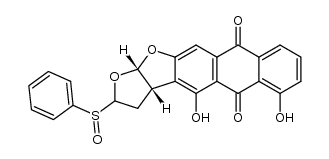 (3aS,12aS)-4,6-dihydroxy-2-(phenylsulfinyl)-3,3a-dihydroanthra[2,3-b]furo[3,2-d]furan-5,10(2H,12aH)-dione结构式
