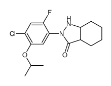 2-(4-chloro-2-fluoro-5-propan-2-yloxyphenyl)-3a,4,5,6,7,7a-hexahydro-1H-indazol-3-one结构式