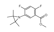 2,2,3,3-tetramethyl-1-(2,4-difluoro-5-carbomethoxyphenyl)aziridine Structure
