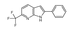 2-phenyl-6-(trifluoromethyl)-1H-pyrrolo[2,3-b]pyridine结构式