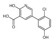 5-(2-chloro-5-hydroxyphenyl)-2-oxo-1H-pyridine-3-carboxylic acid结构式