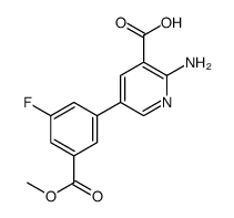 2-amino-5-(3-fluoro-5-methoxycarbonylphenyl)pyridine-3-carboxylic acid Structure