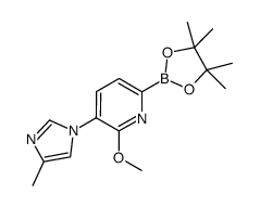 2-methoxy-3-(4-methyl-1H-imidazol-1-yl)-6-(4,4,5,5-tetramethyl-1,3,2-dioxaborolan-2-yl)pyridine Structure