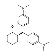 (R)-2-(bis(4-(dimethylamino)phenyl)methyl)cyclohexanone结构式