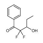 1-Pentanone, 2,2-difluoro-3-hydroxy-1-phenyl-, (-)- (9CI) structure