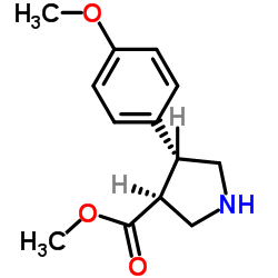 (3S,4R)-METHYL4-(4-METHOXYPHENYL)PYRROLIDINE-3-CARBOXYLATE Structure