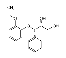 rel-(2R,3S)-3-(2-ethoxyphenoxy)-3-phenylpropane-1,2-diol结构式