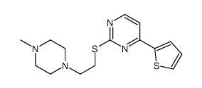 2-[2-(4-methylpiperazin-1-yl)ethylsulfanyl]-4-thiophen-2-ylpyrimidine Structure