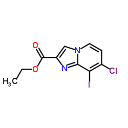 Ethyl 7-chloro-8-iodoimidazo[1,2-a]pyridine-2-carboxylate结构式