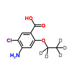 4-Amino-5-chloro-2-ethoxybenzoic Acid-d5结构式