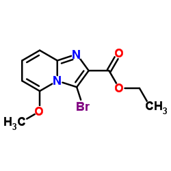 Ethyl 3-bromo-5-methoxyimidazo[1,2-a]pyridine-2-carboxylate结构式