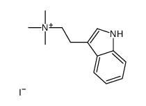2-(1H-indol-3-yl)ethyl-trimethylazanium,iodide结构式
