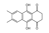 2,3-dihydro-9,10-dihydroxy-6,7-dimethyl-1,4-anthracenedione Structure