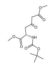dimethyl (2S)-2-tert-butoxycarbonylamino-4-oxohexan-1,6-diotate结构式