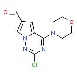 2-氯-4-(吗啉-4-基)吡咯并[2,1-f] [1,2,4]三嗪-6-甲醛结构式