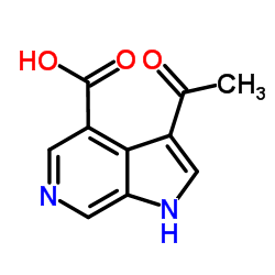 3-Acetyl-1H-pyrrolo[2,3-c]pyridine-4-carboxylic acid结构式
