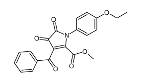 methyl 4-benzoyl-2,3-dioxo-1-(p-ethoxyphenyl)-2,3-dihydro-1H-pyrrole-5-carboxylate Structure