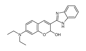 3-(1H-benzimidazol-2-yl)-7-(diethylamino)-2H-chromen-2-ol结构式