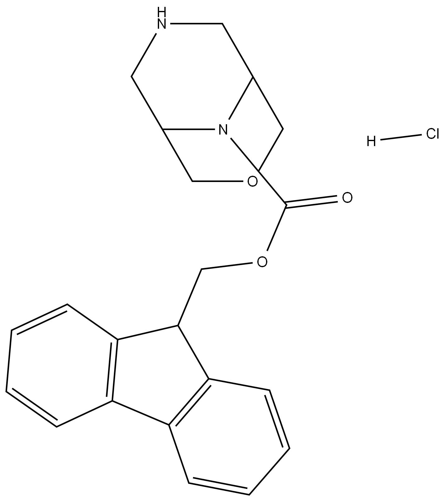 (9H-fluoren-9-yl)methyl 3-oxa-7,9-diazabicyclo[3.3.1]nonane-9-carboxylate hydrochloride picture