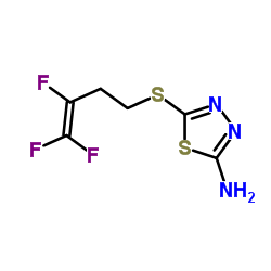 2-AMINO-5-(3,4,4-TRIFLUOROBUT-3-EN-1-YLTHIO)-1,3,4-THIADIAZOLE结构式