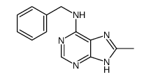 N-benzyl-8-methyl-7H-purin-6-amine结构式