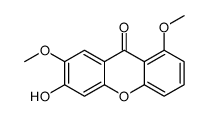 6-hydroxy-1,7-dimethoxyxanthen-9-one结构式