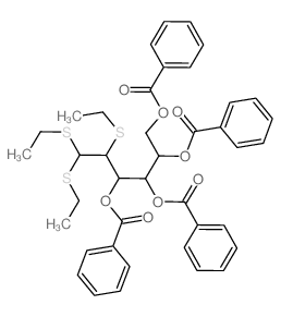 D-Glucose,2-S-ethyl-2-thio-, diethyl dithioacetal, tetrabenzoate (9CI)结构式