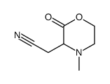 3-Morpholineacetonitrile,4-methyl-2-oxo-(9CI) Structure